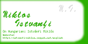miklos istvanfi business card