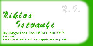 miklos istvanfi business card